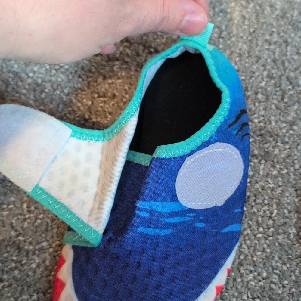 Kids Blue Shark Slip-On Water Shoes